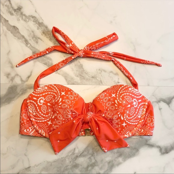 Wildfox Swim Bikini Top Bandana Print - Picture 1 of 8